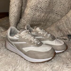 U.S. Polo Assn. Women's Cream and Gray Sneakers